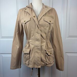 Guess Beige Utility Jacket with Pockets